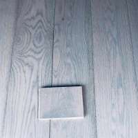 4.0mm toplayer Deep wire brushed Grey color White Oak engineered wood floor