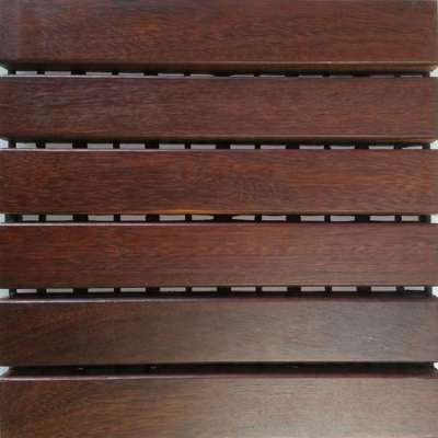 China Supplier Outdoor Solid Wood Teak Decking With Plastic Base