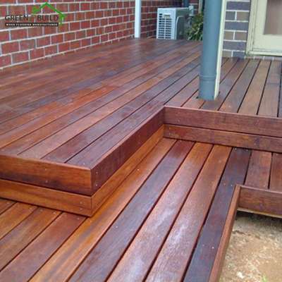 Anti-Slip Mocha color Smooth Merbau Decking Hard Wood