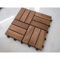 Outdoor Anti-slip Solid Merbau Decking Wooden Tile for Balcony